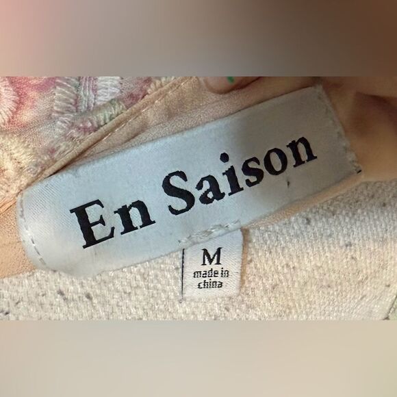 En Saison Womens Kiera Eyelet Floral Embroidered Midi Dress Preppy Boho Cottage - Picture 5 of 5